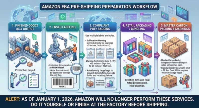 Amazon FBA saltzaileentzako poltsa freskoagoak: Sourcing eta prestaketa