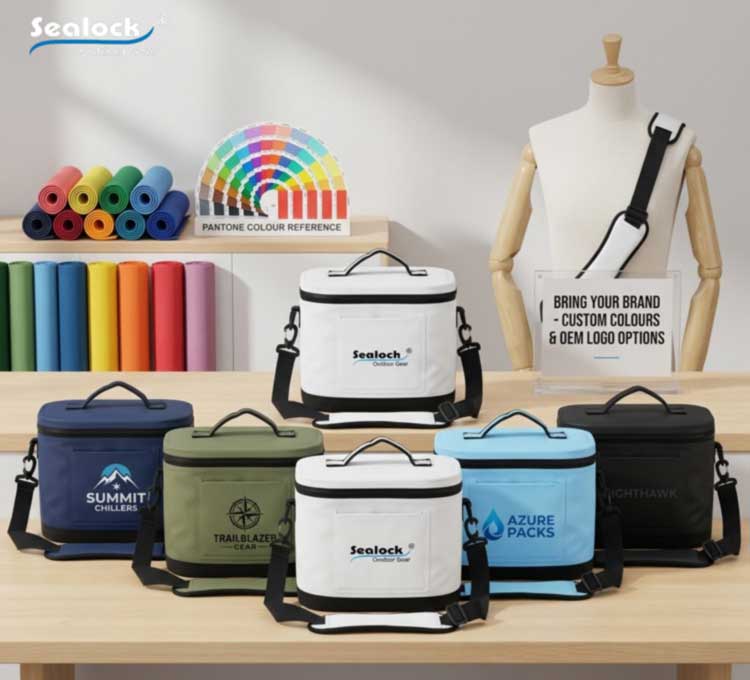 color and OEM logo options on waterproof soft cooler bag